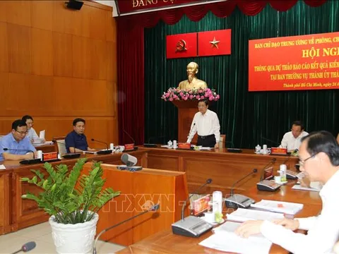 Đoàn kiểm tra của BCĐ Trung ương về phòng, chống tham nhũng, tiêu cực làm việc tại TP Hồ Chí Minh