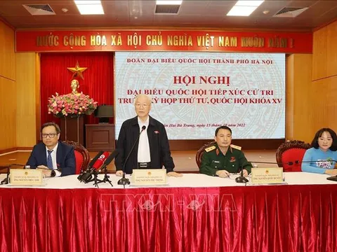 Tổng Bí thư tiếp xúc cử tri Hà Nội trước Kỳ họp thứ tư, Quốc hội khóa XV