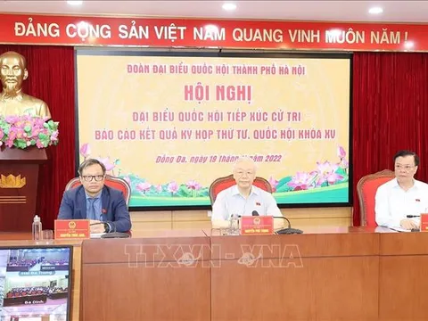 Tổng Bí thư tiếp xúc cử tri Hà Nội sau Kỳ họp thứ 4, Quốc hội khóa XV
