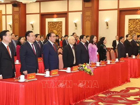 Lễ trao Huy hiệu 55 năm tuổi Đảng tặng Tổng Bí thư Nguyễn Phú Trọng