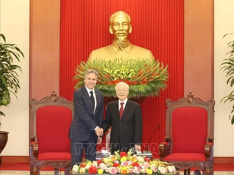 Tổng Bí thư Nguyễn Phú Trọng tiếp Ngoại trưởng Hoa Kỳ Antony Blinken