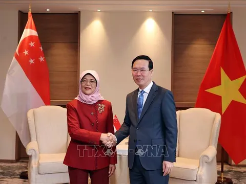 Chủ tịch nước Võ Văn Thưởng tiếp Tổng thống Singapore