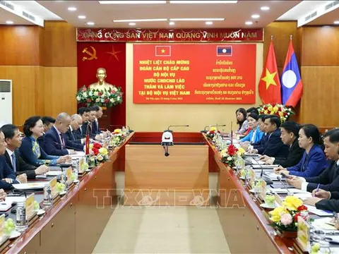 Thúc đẩy hợp tác trong lĩnh vực nội vụ giữa Việt Nam và Lào