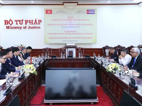 Việt Nam, Cuba tăng cường hợp tác trong lĩnh vực tư pháp