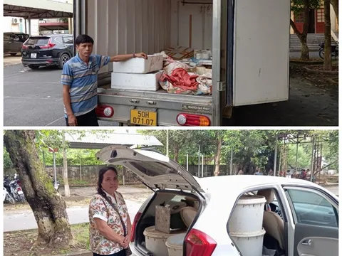 Hoà Bình: Bắt giữ 2 xe ô tô chở hơn 100kg giun đất tươi