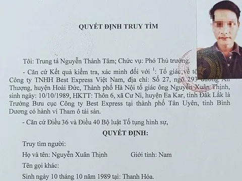 Bình Dương: Truy tìm Trưởng bưu cục ôm tiền công ty bỏ trốn