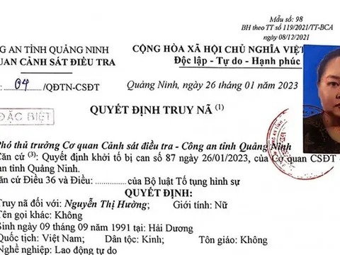 Truy nã đối tượng lừa đảo chiếm đoạt hơn 11 tỷ đồng rồi bỏ trốn