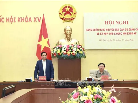 Đảng đoàn Quốc hội và Ban cán sự Đảng Chính phủ họp về Kỳ họp thứ 6, Quốc hội khóa XV