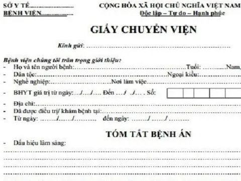 Sắp đổi cách thức triển khai giấy chuyển viện BHYT và giấy hẹn khám lại