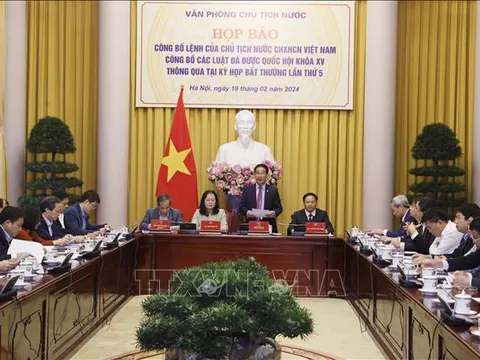 Công bố Lệnh của Chủ tịch nước về hai luật vừa được Quốc hội thông qua