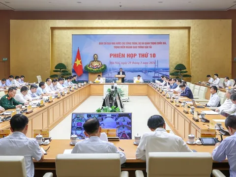 Thủ tướng Phạm Minh Chính chủ trì phiên họp thứ 10 Ban Chỉ đạo các công trình, dự án quan trọng quốc gia, trọng điểm ngành giao thông vận tải