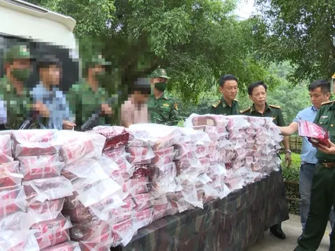 Bắt nhóm đối tượng vận chuyển 121kg ma túy từ Lào vào Việt Nam