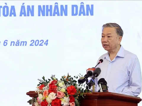 Chủ tịch nước Tô Lâm làm việc với hệ thống Tòa án nhân dân