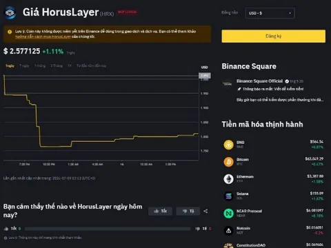 Cảnh giác khi tham gia đầu tư vào dự án tiền ảo HorusLayer
