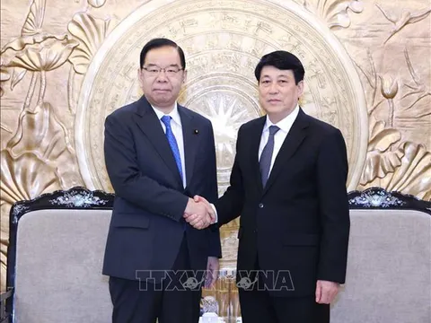 Thường trực Ban Bí thư Lương Cường tiếp Đoàn đại biểu Đảng Cộng sản Nhật Bản