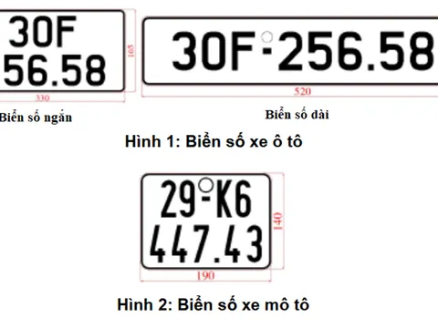 Quy chuẩn kỹ thuật quốc gia về biển số xe áp dụng từ ngày 1/1/2025