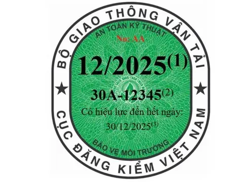 Từ 1/1/2025, sẽ có 3 màu tem kiểm định xe