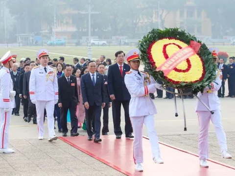 Lãnh đạo Hội Luật gia Việt Nam cùng đại biểu vào Lăng viếng Chủ tịch Hồ Chí Minh
