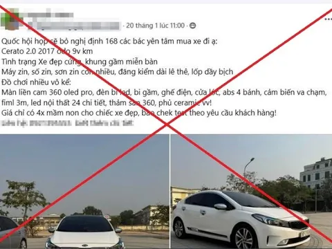 Xử phạt người đàn ông đăng tin sai sự thật về Nghị định 168 để tăng tương tác bán ô tô