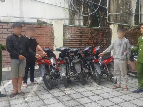 Bắt nhóm đối tượng chuyên trộm cắp xe máy ở TP.Huế