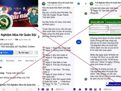 Cảnh giác lừa đảo khi đăng ký tham gia Trại hè Quân đội nhân dân trên mạng