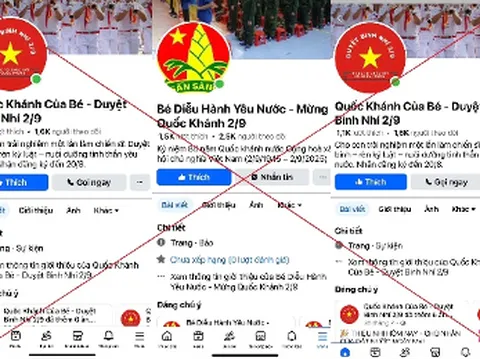 Cảnh báo lừa đảo qua các trang facebook 'Duyệt binh nhí mừng Quốc khánh 2/9'