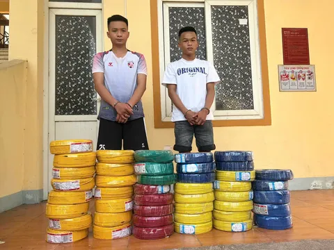 Bắt 2 anh em ruột trộm 44 cuộn dây điện trị giá hơn 70 triệu đồng