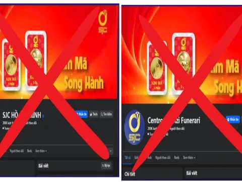 Cảnh giác chiêu nhận đặt lịch hẹn mua vàng, hướng dẫn thanh toán của các Fanpage giả mạo SJC